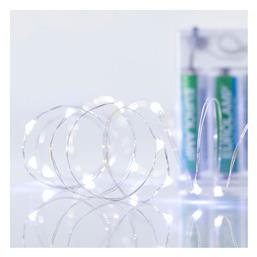 20 Λαμπάκια LED 1.9μ. Λευκά Μπαταρίας σε Σειρά Eurolamp