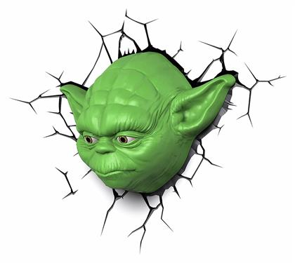 3DLightFX Παιδικό Φωτιστικό Τοίχου Led Πλαστικό Star Wars Yoda 3d 97570