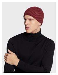 4F Beanie Ανδρικός Σκούφος με Rib Πλέξη σε Μπορντό χρώμα