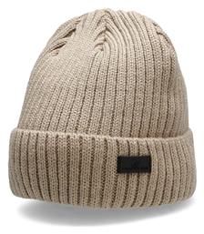 4F Beanie Ανδρικός Σκούφος με Rib Πλέξη σε Καφέ χρώμα από το Modivo