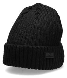 4F Beanie Ανδρικός Σκούφος με Rib Πλέξη σε Μαύρο χρώμα