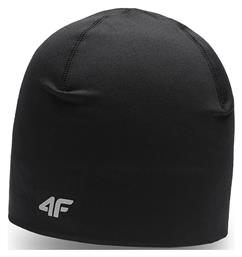 4F Beanie Ανδρικός Σκούφος με Rib Πλέξη σε Μαύρο χρώμα από το MybrandShoes