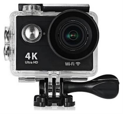 559865 Action Camera 4K Ultra HD Υποβρύχια (με Θήκη) με WiFi Μαύρη με Οθόνη από το Public