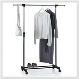 5Five Τροχήλατη Κρεμάστρα Δαπέδου από Μέταλλο Μαύρη 165cm