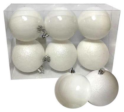 Σετ 6 Μπάλες Πλαστικές Λευκές 6cm