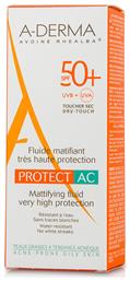 A-Derma Mattifying Fluid Protect AC Αντηλιακή Κρέμα Προσώπου SPF50 40ml από το Pharm24