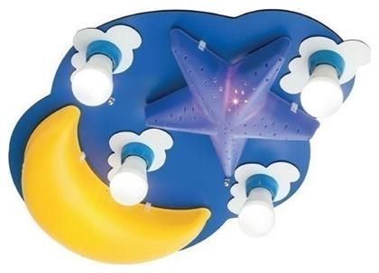 Aca Aca Dreams Πολύφωτο Παιδικό Φωτιστικό Πλαφονιέρα από Ξύλο Μπλε 65cm