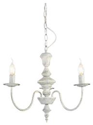 Aca Elegant Πολυέλαιος 2xE14 Ø51cm με Κεράκια Λευκός DL9313PAG