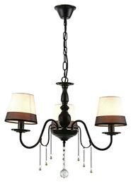 Aca Mulan Πολυέλαιος 3xE14 Ø63cm με Καπέλα Μαύρος EG167283PBW