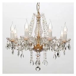 Aca Gladiolo Πολυέλαιος 8xE14 Ø57cm με Κεράκια BLK80418P