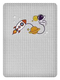 Adam Home Κουβέρτα Αγκαλιάς & Λίκνου Space Πικέ Γκρι 80x110εκ.