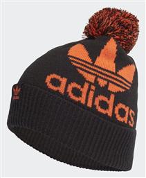 Adidas Adicolor Archive Bobble Pom Pom Beanie Ανδρικός Σκούφος Πλεκτός Black / Semi Impact Orange