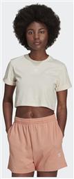 Adidas Adicolor Essentials Κοντομάνικο Crop Top Μπεζ