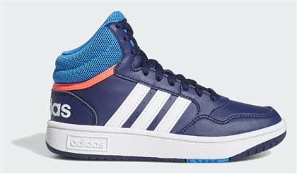 Adidas Αθλητικά Παιδικά Παπούτσια Μπάσκετ Hoops Mid 3.0 K Dark Blue / Blue Rush / Turbo