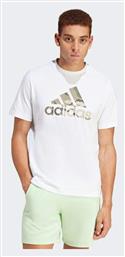 Adidas Badge Ανδρικό Αθλητικό T-shirt Κοντομάνικο Λευκό