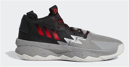 Adidas Dame 8 Ψηλά Μπασκετικά Παπούτσια Grey Three / Red / Core Black από το Cosmossport