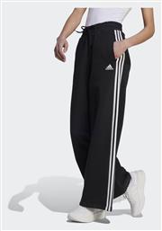 adidas Essentials 3-Stripes French Terry Παντελόνι Γυναικείας Φόρμας Φαρδύ Μαύρο