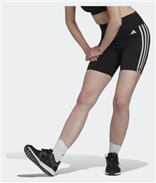 Adidas Essentials 3-Stripes Training Γυναικείο Κολάν-Σορτς Ψηλόμεσο Μαύρο