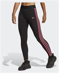 Adidas Essentials 3-Stripes Training Γυναικείο Μακρύ Κολάν Black / Pulse Magenta