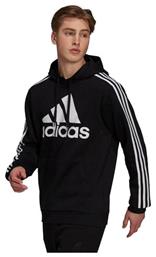 Adidas Essentials Ανδρικό Φούτερ με Κουκούλα και Τσέπες Fleece Μαύρο