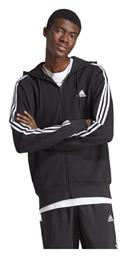 Adidas Essentials French Terry Ανδρική Φούτερ Ζακέτα με Κουκούλα και Τσέπες Μαύρη