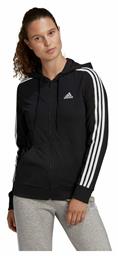 Adidas Essentials Γυναικεία Φούτερ Ζακέτα με Κουκούλα Μαύρη