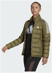 Adidas Essentials Κοντό Γυναικείο Puffer Μπουφάν για Χειμώνα Focus Olive