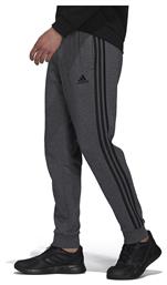 Adidas Essentials Παντελόνι Φόρμας με Λάστιχο Fleece Charcoal Melange