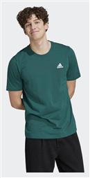 Adidas Essentials Single Ανδρικό T-shirt Κοντομάνικο Πράσινο