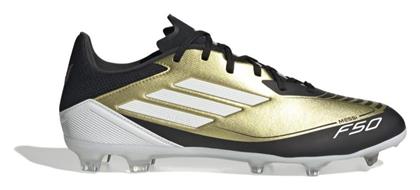 Adidas F50 League Messi FG/MG Χαμηλά Ποδοσφαιρικά Παπούτσια με Τάπες Gold Metallic / Cloud White / Core Black από το Zakcret Sports