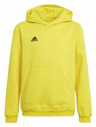 Adidas Fleece Παιδικό Φούτερ με Κουκούλα και Τσέπες Κίτρινο