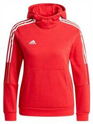 Adidas Fleece Παιδικό Φούτερ με Κουκούλα και Τσέπες Κόκκινο Tiro 21 από το MybrandShoes