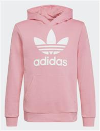 Adidas Fleece Παιδικό Φούτερ με Κουκούλα και Τσέπες Ροζ Trefoil από το Modivo