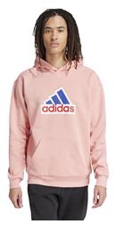 Adidas Future Icons Badge Sport Φούτερ Ροζ με Κουκούλα