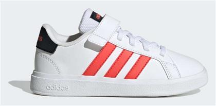 Adidas Grand Court Παιδικά Sneakers με Σκρατς Cloud White / Bright Red / Core Black