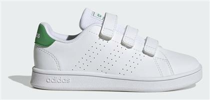 Adidas Παιδικά Sneakers Advantage με Σκρατς Cloud White / Green / Core Black