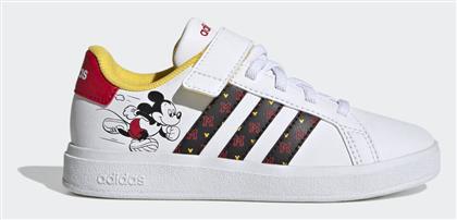 Adidas Παιδικά Sneakers Disney Grand Court Lifestyle Λευκά από το SerafinoShoes