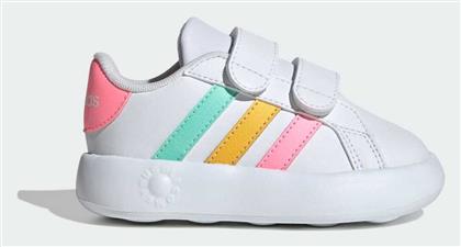 Adidas Παιδικά Sneakers Grand Court 2.0 με Σκρατς Λευκά