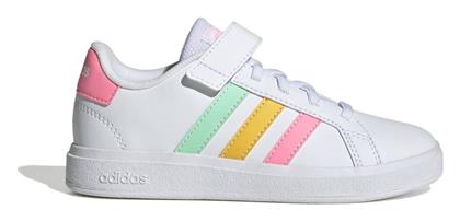 Adidas Παιδικά Sneakers Grand Court Cloud White / Pulse Mint / Beam Pink