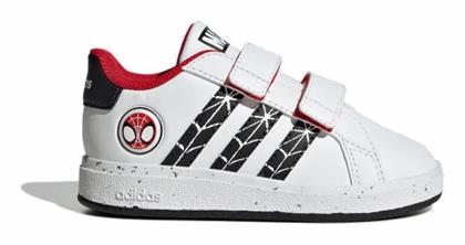 Adidas Παιδικά Sneakers Grand Court x Marvel Spider-Man με Σκρατς Λευκά