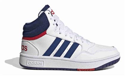 Adidas Παιδικά Sneakers High Hoops Mid 3.0 K Λευκά