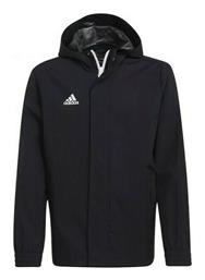 Adidas Παιδικό Casual Μπουφάν Κοντό με Κουκούλα Μαύρο Entrada από το MybrandShoes