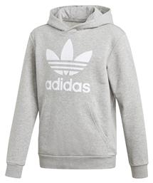 adidas Παιδικό Φούτερ με Κουκούλα και Τσέπες Γκρι Trefoil