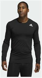 Adidas Techfit Ανδρική Ισοθερμική Μακρυμάνικη Μπλούζα Compression Μαύρη από το Plus4u