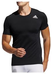 Adidas Techfit Αθλητικό Ανδρικό T-shirt Μαύρο Μονόχρωμο