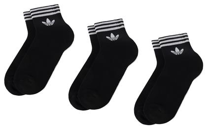 Adidas Trefoil Αθλητικές Κάλτσες Μαύρες 3 Ζεύγη