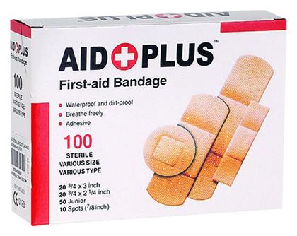 Aid Plus First Aid Bandage Sterile Various Size & Type 100τμχ