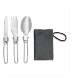 Albainox Μαχαιροπίρουνα για Camping Σετ Μαχαίρι/Κουτάλι/Πιρούνι Πτυσσόμενα