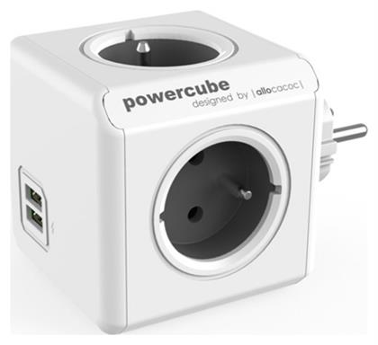 Allocacoc Original PowerCube 4 Θέσεων με 2 USB-A Γκρι