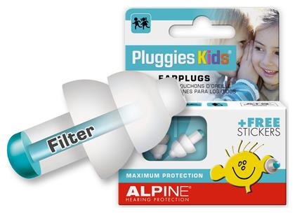 Alpine Pluggies Kids Παιδικές Ωτοασπίδες Σιλικόνης 2τμχ σε Μπλε Χρώμα 111.31.150